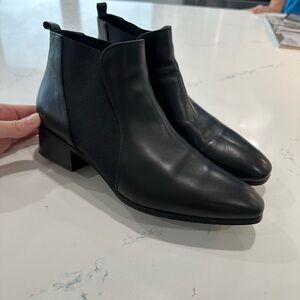 Aquatalia black leather boots- size 10
